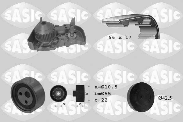 Sasic 3904023 - Water Pump & Timing Belt Set autospares.lv