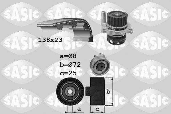 Sasic 3906091 - Water Pump & Timing Belt Set autospares.lv