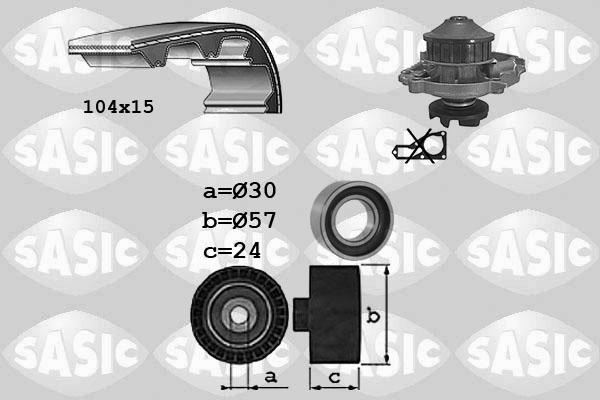 Sasic 3906098 - Water Pump & Timing Belt Set autospares.lv