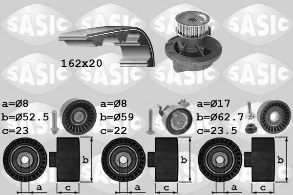 Sasic 3906093 - Water Pump & Timing Belt Set autospares.lv