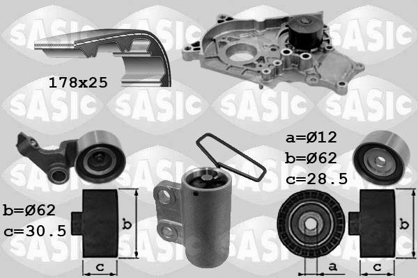 Sasic 3906040 - Water Pump & Timing Belt Set autospares.lv