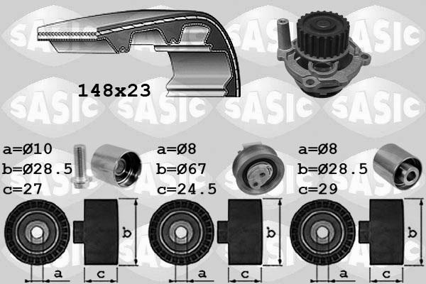 Sasic 3906055 - Water Pump & Timing Belt Set autospares.lv