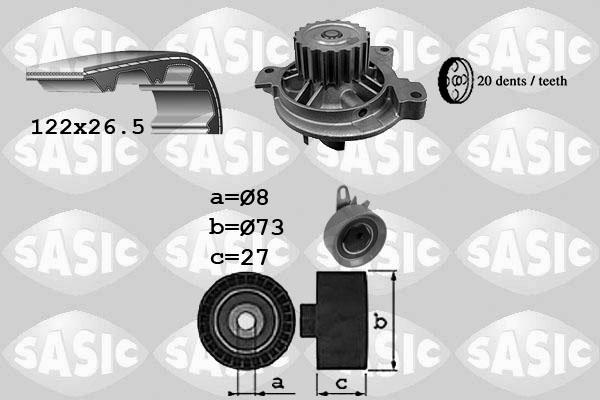 Sasic 3906051 - Water Pump & Timing Belt Set autospares.lv