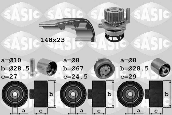 Sasic 3906057 - Water Pump & Timing Belt Set autospares.lv