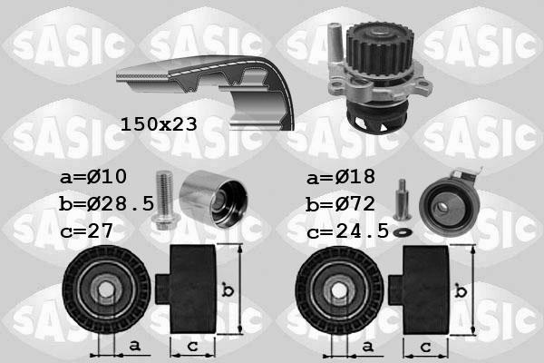 Sasic 3906064 - Water Pump & Timing Belt Set autospares.lv