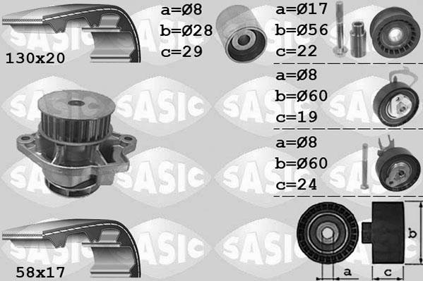 Sasic 3906061 - Water Pump & Timing Belt Set autospares.lv