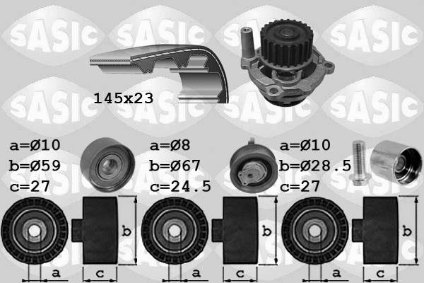 Sasic 3906068 - Water Pump & Timing Belt Set autospares.lv