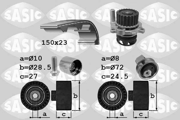 Sasic 3906063 - Water Pump & Timing Belt Set autospares.lv