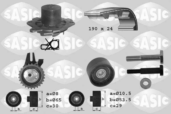 Sasic 3906004 - Water Pump & Timing Belt Set autospares.lv