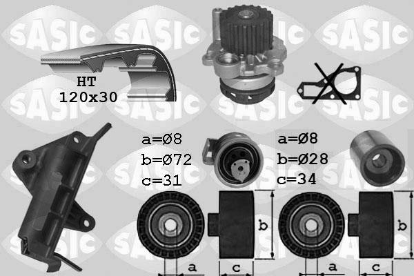 Sasic 3906019 - Water Pump & Timing Belt Set autospares.lv