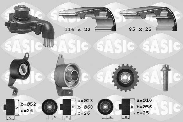 Sasic 3906011 - Water Pump & Timing Belt Set autospares.lv