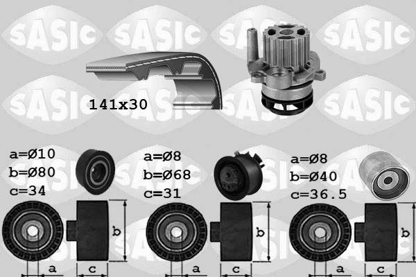 Sasic 3906084 - Water Pump & Timing Belt Set autospares.lv