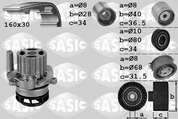 Sasic 3906081 - Water Pump & Timing Belt Set autospares.lv