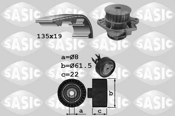 Sasic 3906087 - Water Pump & Timing Belt Set autospares.lv