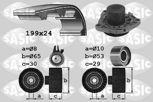 Sasic 3906035 - Water Pump & Timing Belt Set autospares.lv
