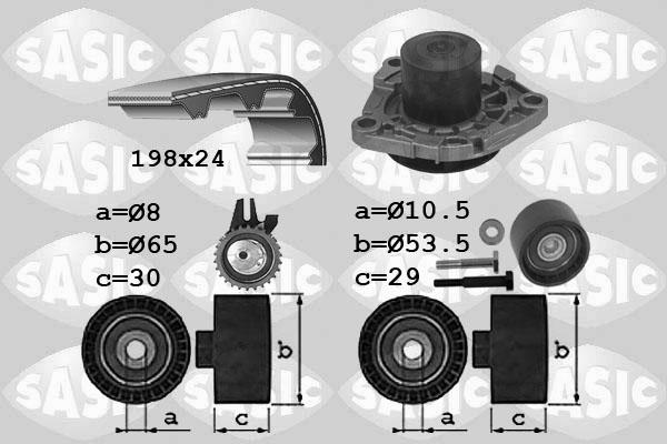 Sasic 3906033 - Water Pump & Timing Belt Set autospares.lv