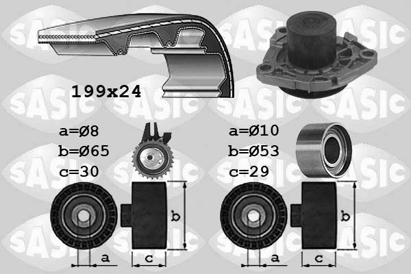 Sasic 3906032 - Water Pump & Timing Belt Set autospares.lv
