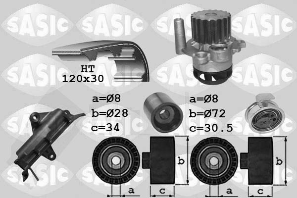 Sasic 3906025 - Water Pump & Timing Belt Set autospares.lv