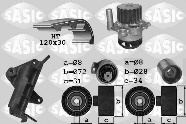 Sasic 3906021 - Water Pump & Timing Belt Set autospares.lv