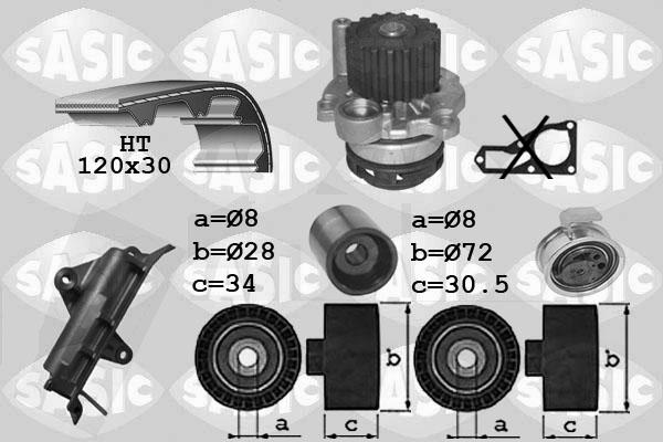 Sasic 3906023 - Water Pump & Timing Belt Set autospares.lv