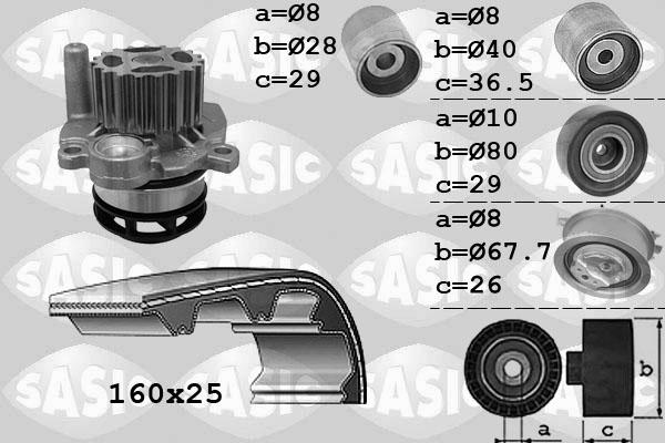 Sasic 3906079 - Water Pump & Timing Belt Set autospares.lv