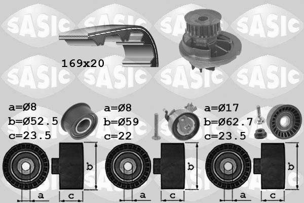 Sasic 3906074 - Water Pump & Timing Belt Set autospares.lv