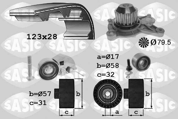 Sasic 3906075 - Water Pump & Timing Belt Set autospares.lv