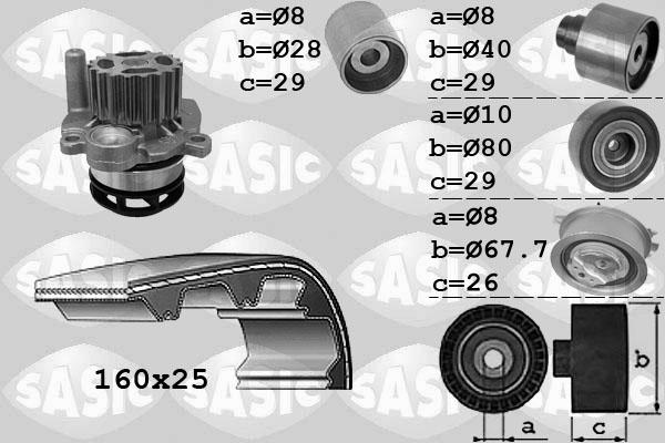 Sasic 3906078 - Water Pump & Timing Belt Set autospares.lv