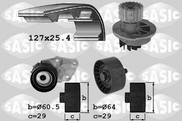 Sasic 3906104 - Water Pump & Timing Belt Set autospares.lv