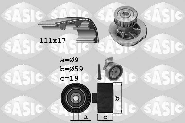 Sasic 3906100 - Water Pump & Timing Belt Set autospares.lv