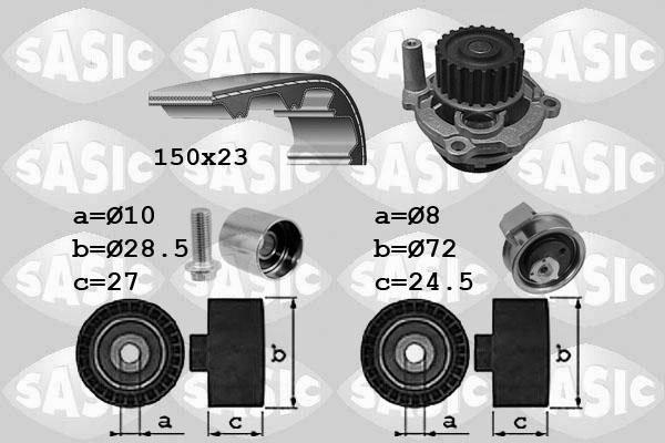 Sasic 3906101 - Water Pump & Timing Belt Set autospares.lv