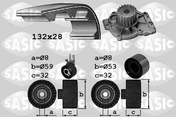 Sasic 3906107 - Water Pump & Timing Belt Set autospares.lv