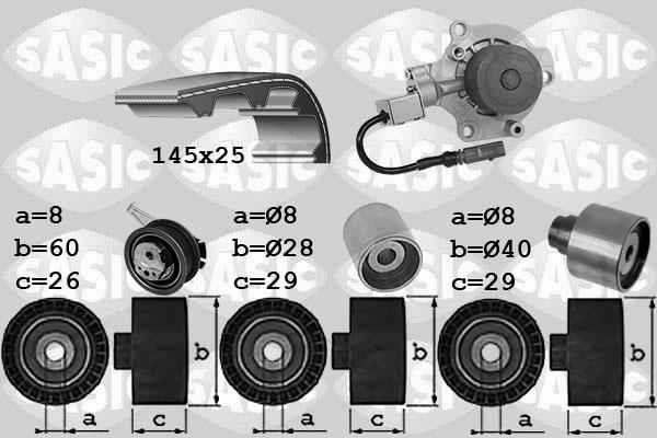 Sasic 3906114 - Water Pump & Timing Belt Set autospares.lv