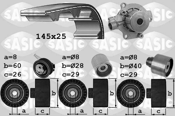 Sasic 3906111 - Water Pump & Timing Belt Set autospares.lv