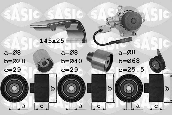 Sasic 3906113 - Water Pump & Timing Belt Set autospares.lv