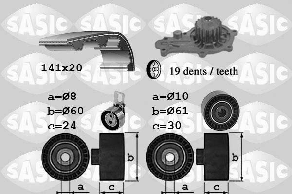 Sasic 3900044 - Water Pump & Timing Belt Set autospares.lv