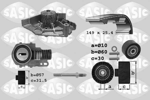 Sasic 3900005 - Water Pump & Timing Belt Set autospares.lv