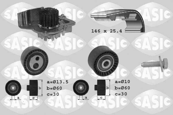 Sasic 3900006 - Water Pump & Timing Belt Set autospares.lv