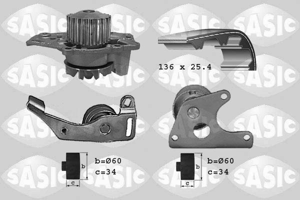 Sasic 3900001 - Water Pump & Timing Belt Set autospares.lv