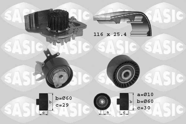 Sasic 3900007 - Water Pump & Timing Belt Set autospares.lv