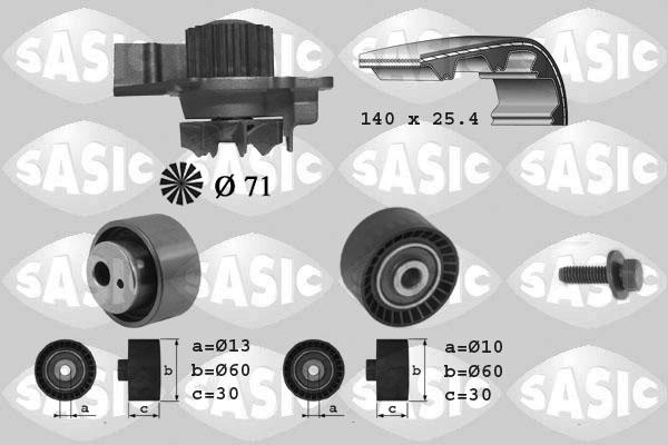 Sasic 3900010 - Water Pump & Timing Belt Set autospares.lv