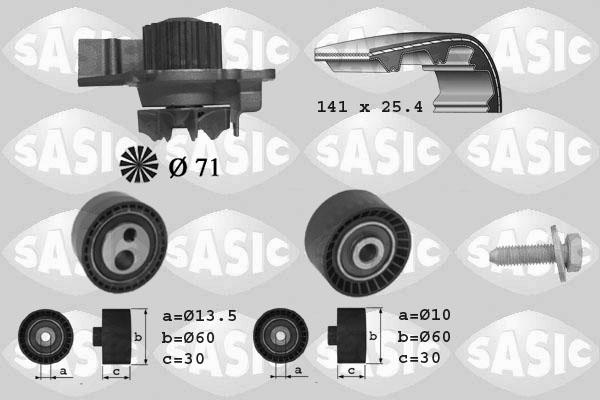 Sasic 3900011 - Water Pump & Timing Belt Set autospares.lv