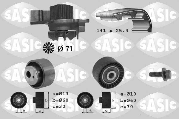 Sasic 3900012 - Water Pump & Timing Belt Set autospares.lv