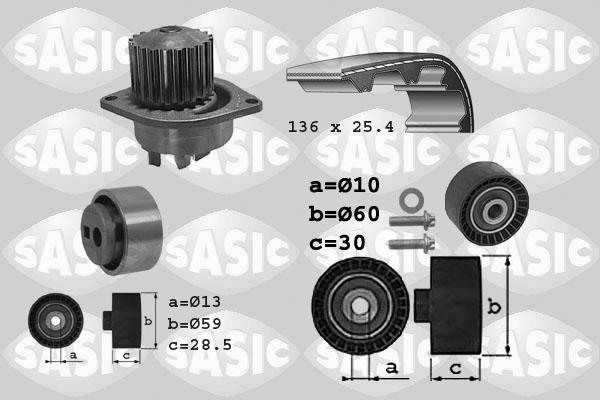 Sasic 3900017 - Water Pump & Timing Belt Set autospares.lv