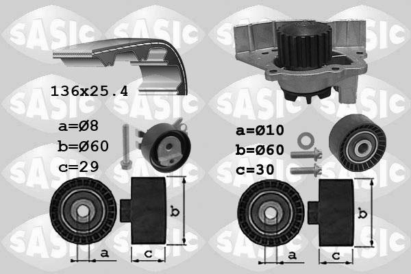 Sasic 3900034 - Water Pump & Timing Belt Set autospares.lv