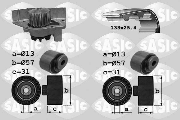 Sasic 3900030 - Water Pump & Timing Belt Set autospares.lv