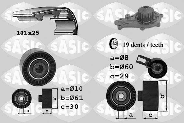 Sasic 3900031 - Water Pump & Timing Belt Set autospares.lv