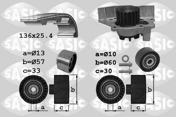 Sasic 3900033 - Water Pump & Timing Belt Set autospares.lv