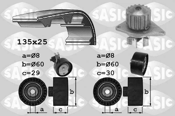 Sasic 3900032 - Water Pump & Timing Belt Set autospares.lv