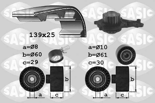 Sasic 3900037 - Water Pump & Timing Belt Set autospares.lv